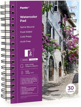 Funto spiral watercolor pad double-sided textured and smooth paper 