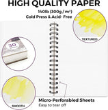 Funto spiral bound watercolor pad cold-pressed for painting and sketching 
