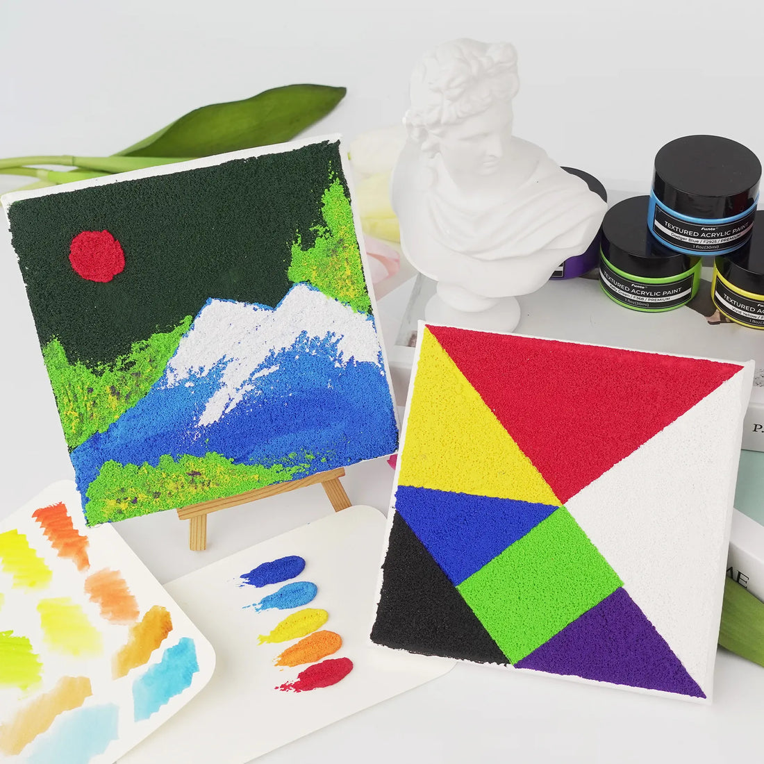 Textured Acrylic Paint Set 12 Colors - Funto