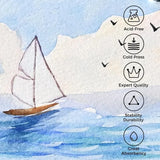 Funto 3.5x5.5 watercolor journal professional-grade paper linen binding 