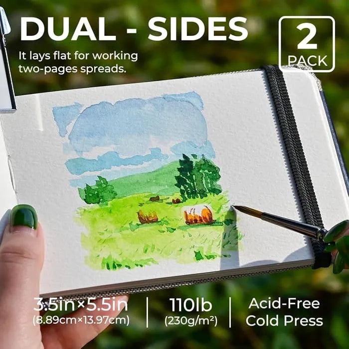 Funto watercolor journal 48 pages travel outdoor plein air painting 