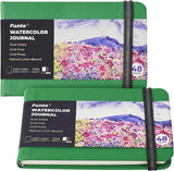 Funto 3.5x5.5 watercolor journal elastic band built-in storage pocket 