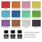 Leather Paint Kit - 12 Colors - Funto