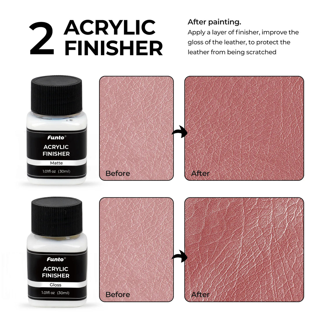 Leather Paint Kit - 12 Colors - Funto