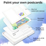 Funto premium watercolor postcards 100% cotton for wedding invitations 