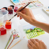 Funto 100% cotton watercolor postcards 28 cards for painting and mailing 