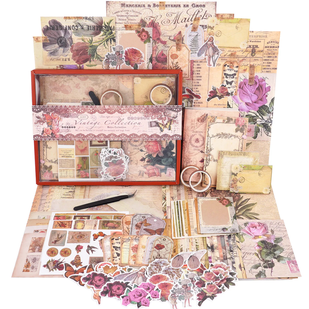 Vintage Collection Rose Angel Scrapbooking Kit