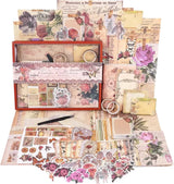 Funto scrapbooking kit 96 pcs vintage aesthetic papers embellishments 