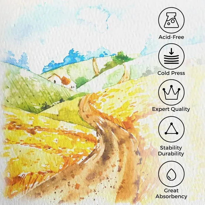 Funto watercolor journal 48 pages portable for outdoor sketching 