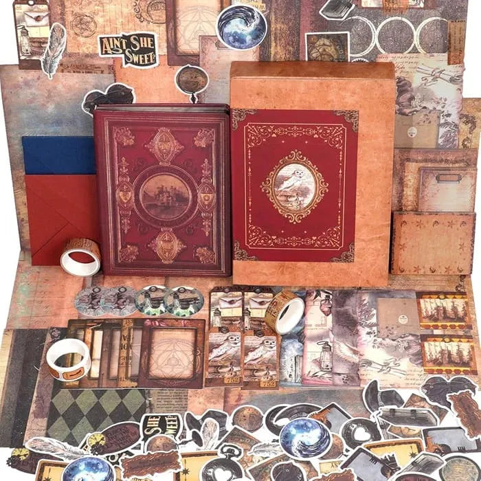 Funto medieval scrapbooking kit 185 pieces vintage aesthetic supplies 