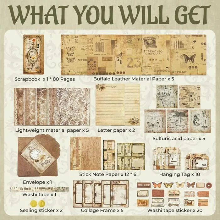Funto love poems series scrapbooking kit junk journal supplies 