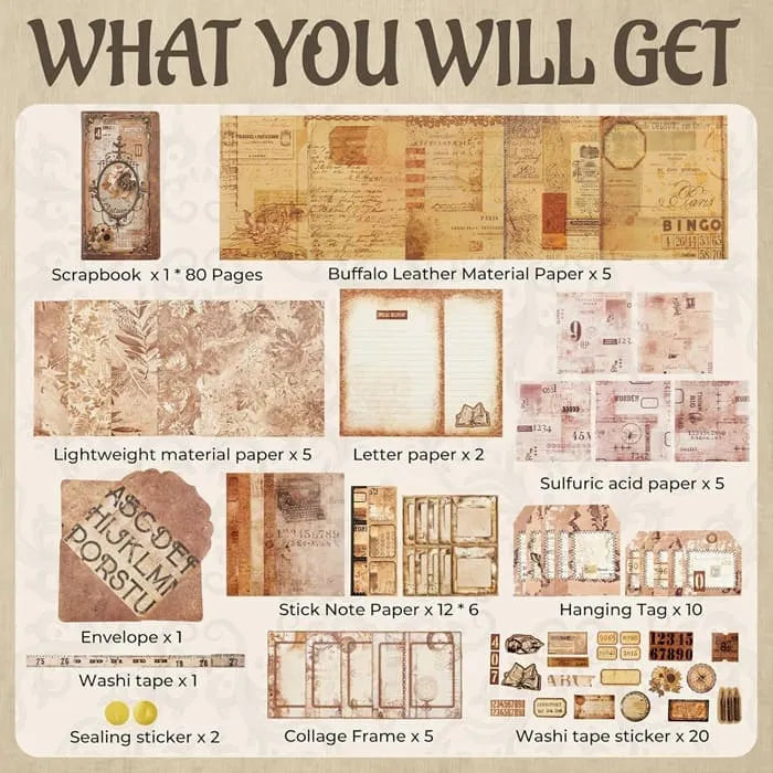 Funto love poems junk journal kit premium scrapbook accessories 