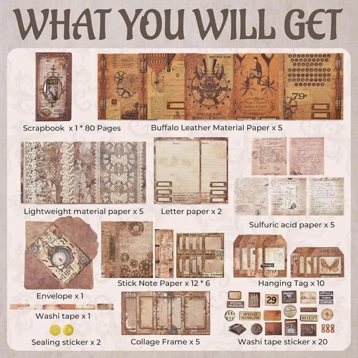 Funto love poems scrapbooking kit vintage aesthetic decorative papers 