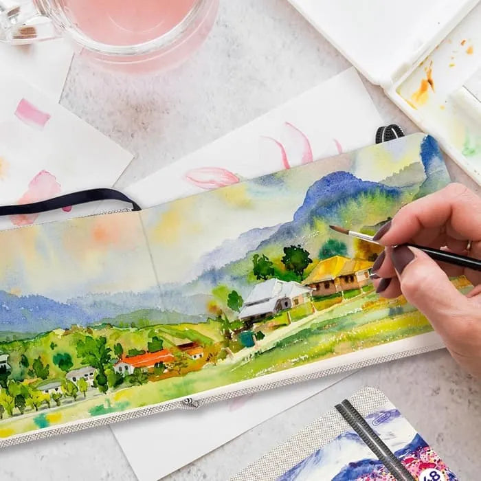 Funto watercolor journal hardcover acid-free paper for travel painting 