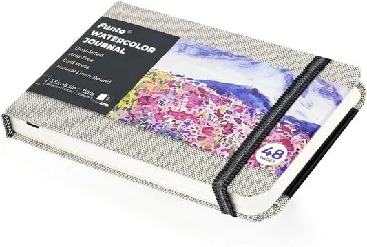 Funto watercolor journal 3.5x5.5 hardcover 110lb 48 pages 