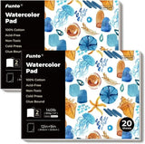 Funto 100% cotton watercolor paper 300gsm double-sided for artists 