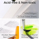 Funto 100% cotton watercolor paper 20 sheets for travel artwork 