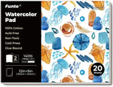 Funto watercolor pad various sizes portable for outdoor sketching 