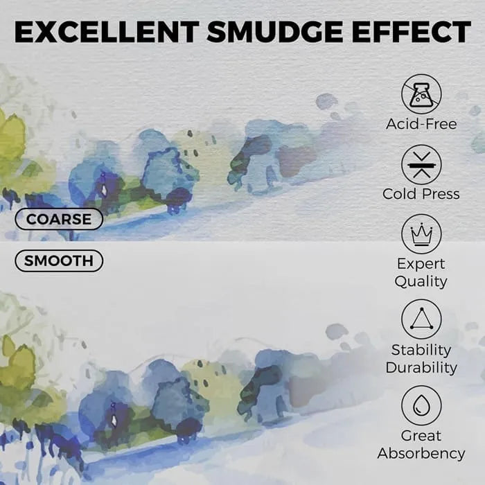 Funto 8.5x5.5 watercolor journal 48 pages for watercolor painting 