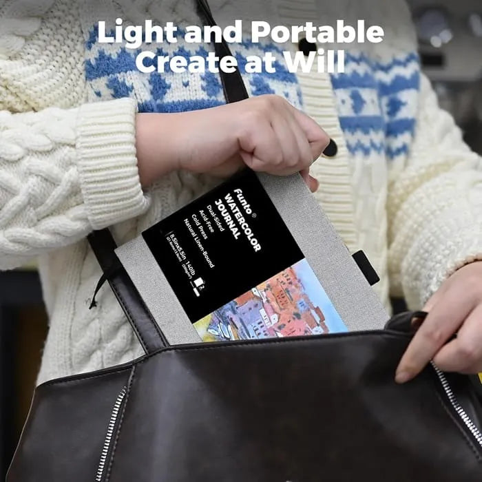 Funto 8.5x5.5 watercolor journal 48 pages acid-free for professionals 