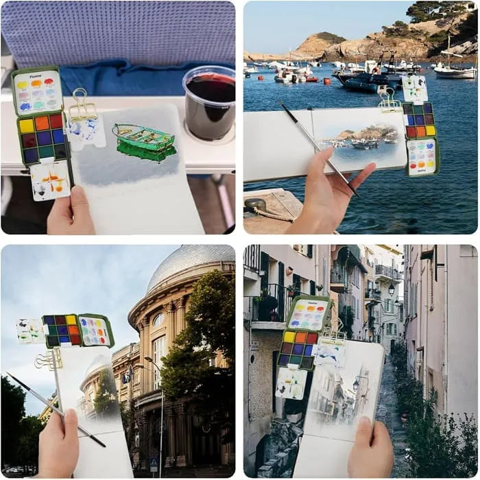 Funto mini watercolor set complete portable painting solution for artists 
