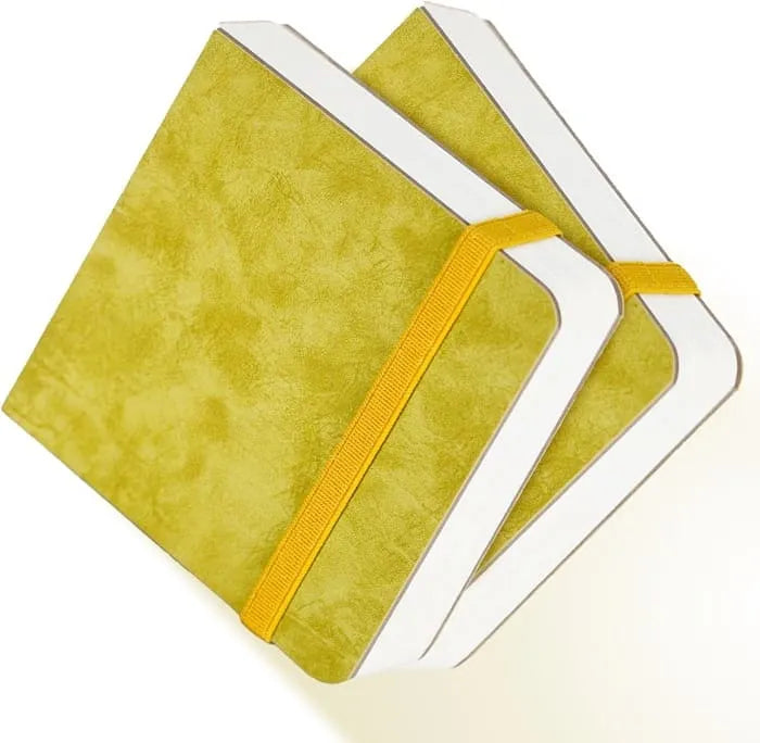 Funto 100% cotton watercolor journal pearlescent PU leather cover 