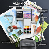 Funto hand-poured watercolor paint set with ceramic palette and crossbody bag 
