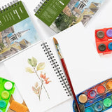 Funto watercolor paper pad 140lb spiral bound for wet and dry media 