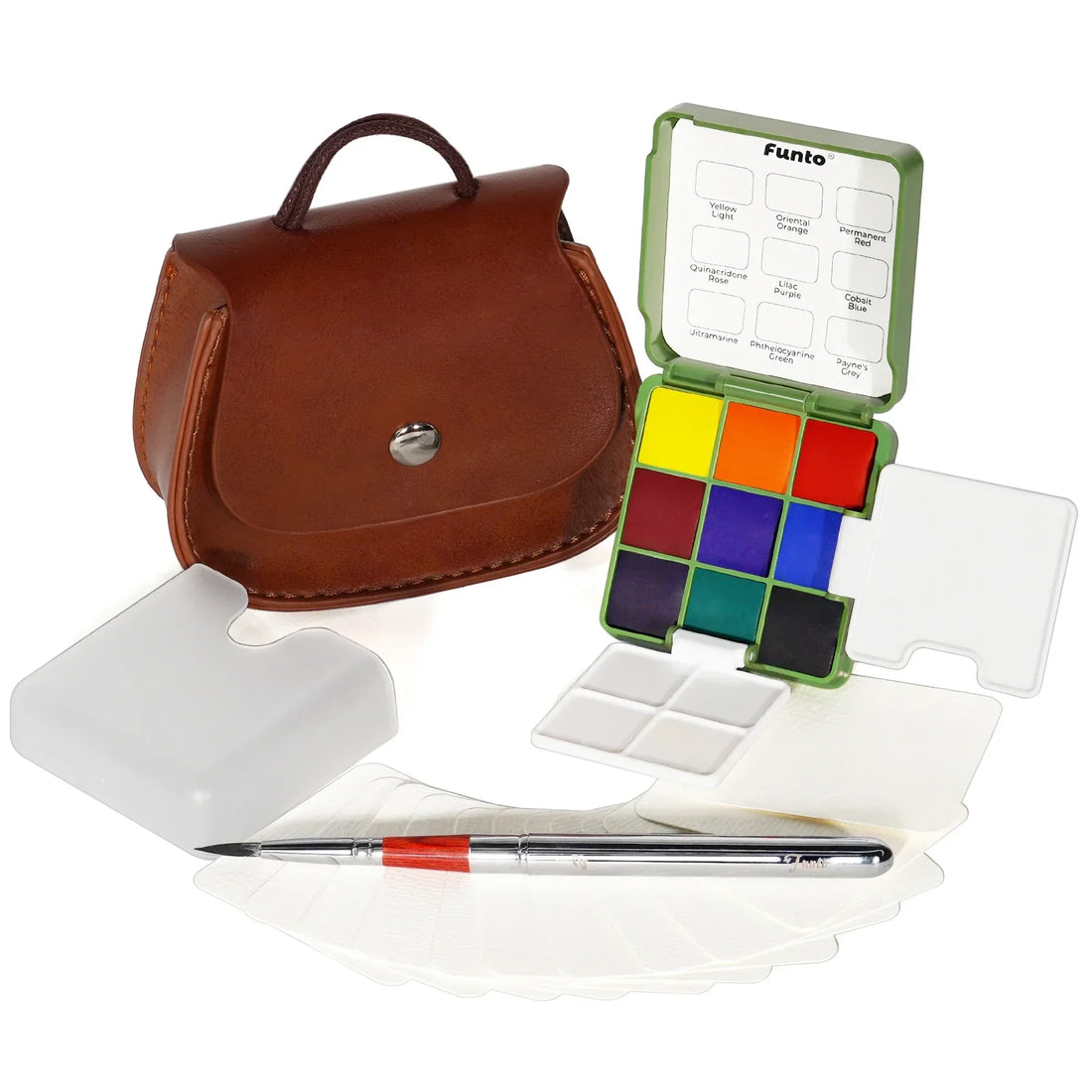 Funto watercolor paint kit portable design for travel artists 