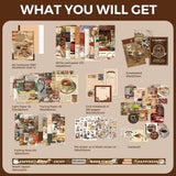 Funto vintage scrapbooking kit 123 pcs junk journal materials 