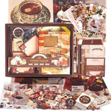 Funto vintage aesthetic scrapbooking kit 123 pieces stationary supplies 