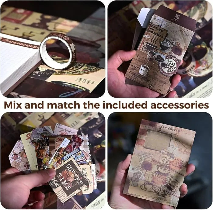 Funto scrapbooking supplies vintage aesthetic papers embellishments 