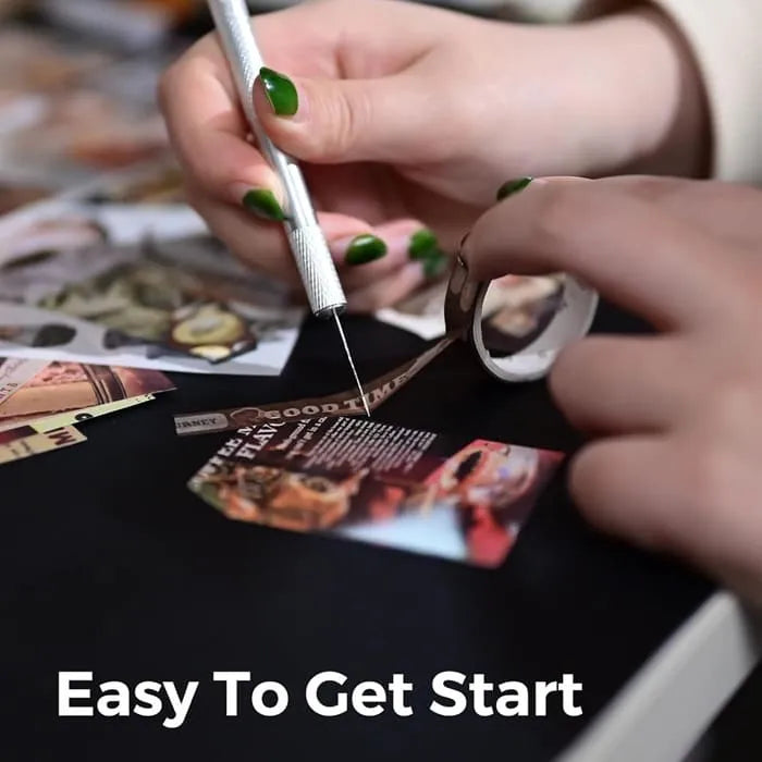 Funto vintage junk journal kit 123 pcs scrapbook accessories 