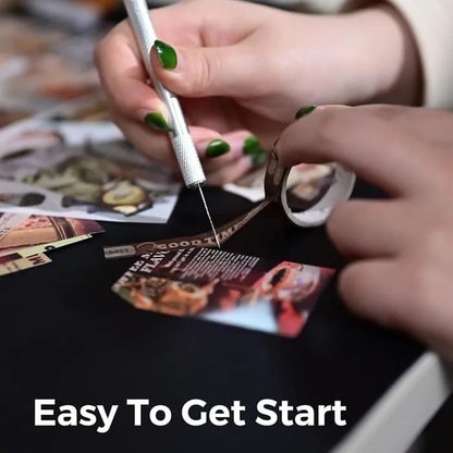 Funto vintage junk journal kit 123 pcs scrapbook accessories 