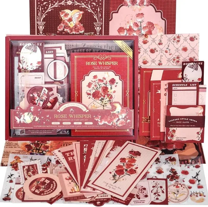Funto scrapbooking kit vintage aesthetic papers stickers embellishments 