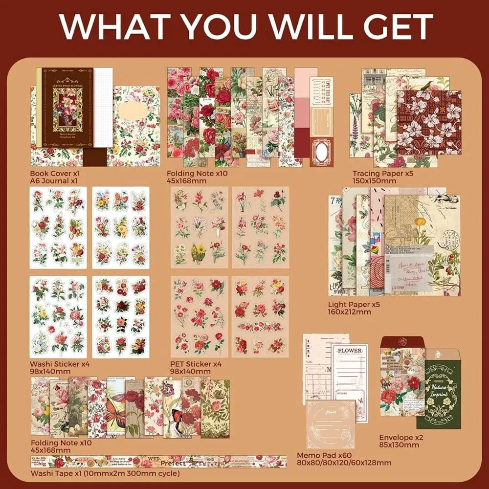 Funto vintage scrapbooking kit aesthetic decorative papers stickers 
