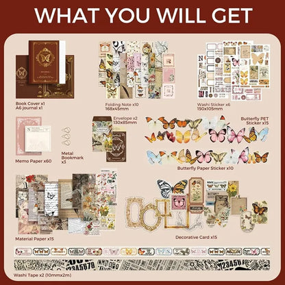 Funto vintage scrapbooking accessories 123 pieces DIY arts 