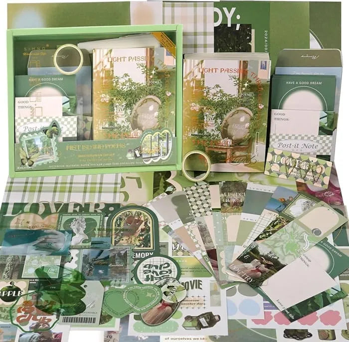 Funto scrapbooking materials vintage aesthetic 123 pieces set 
