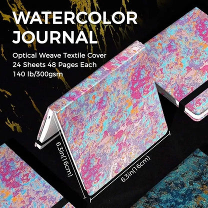 Funto 100% cotton watercolor journal 24 sheets for outdoor sketching 