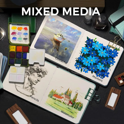 Funto 100% cotton watercolor journal 48 pages for watercolor art 