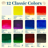 Tube Watercolor Paint 12-Color Refills
