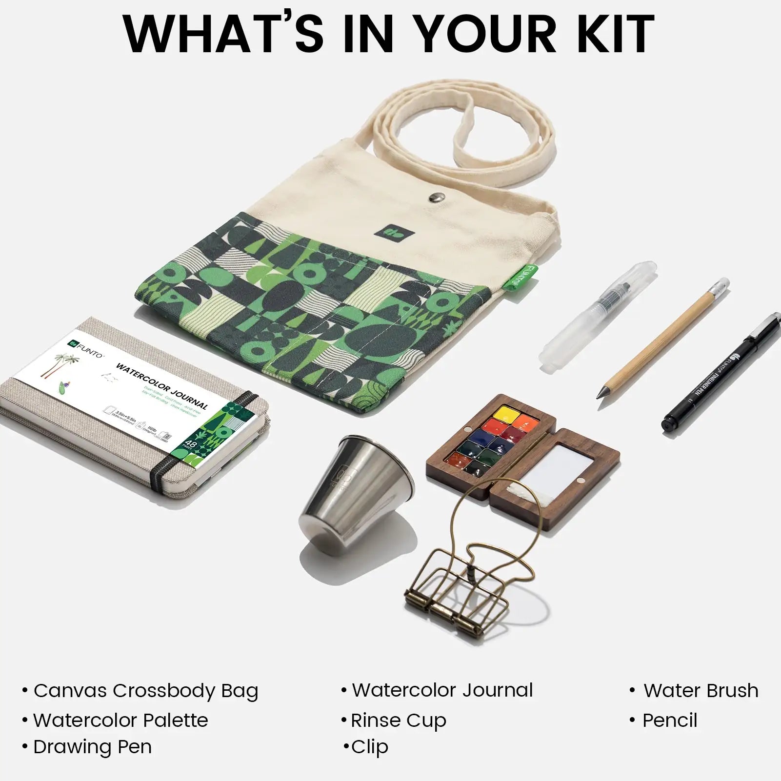 WANDER Watercolor Kit - Hand Poured Colors With Crossbody Bag