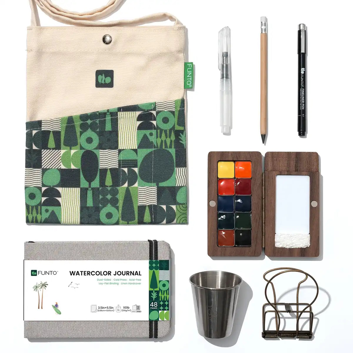 WANDER Watercolor Kit - Hand Poured Colors With Crossbody Bag