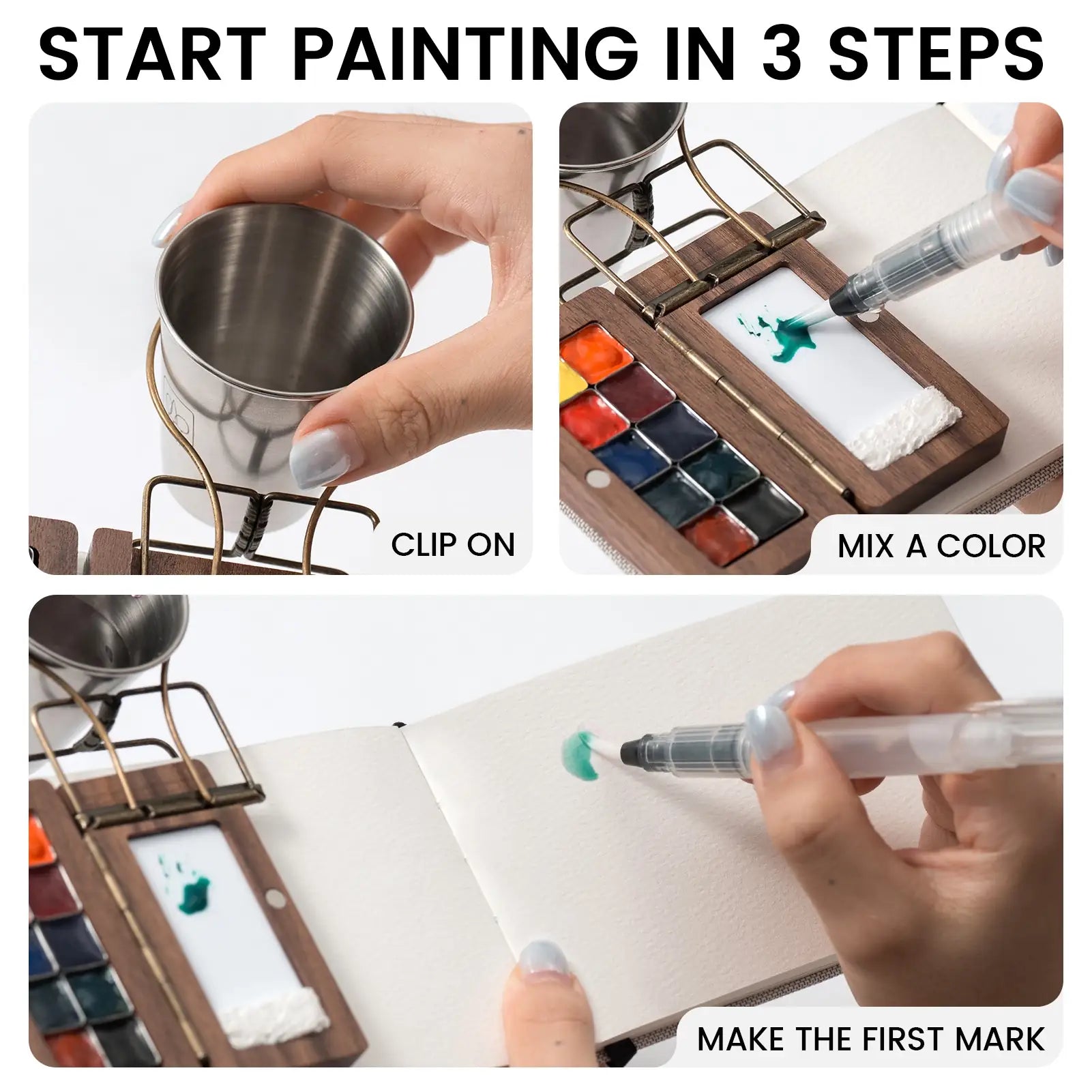 WANDER Watercolor Kit - Hand Poured Colors With Crossbody Bag