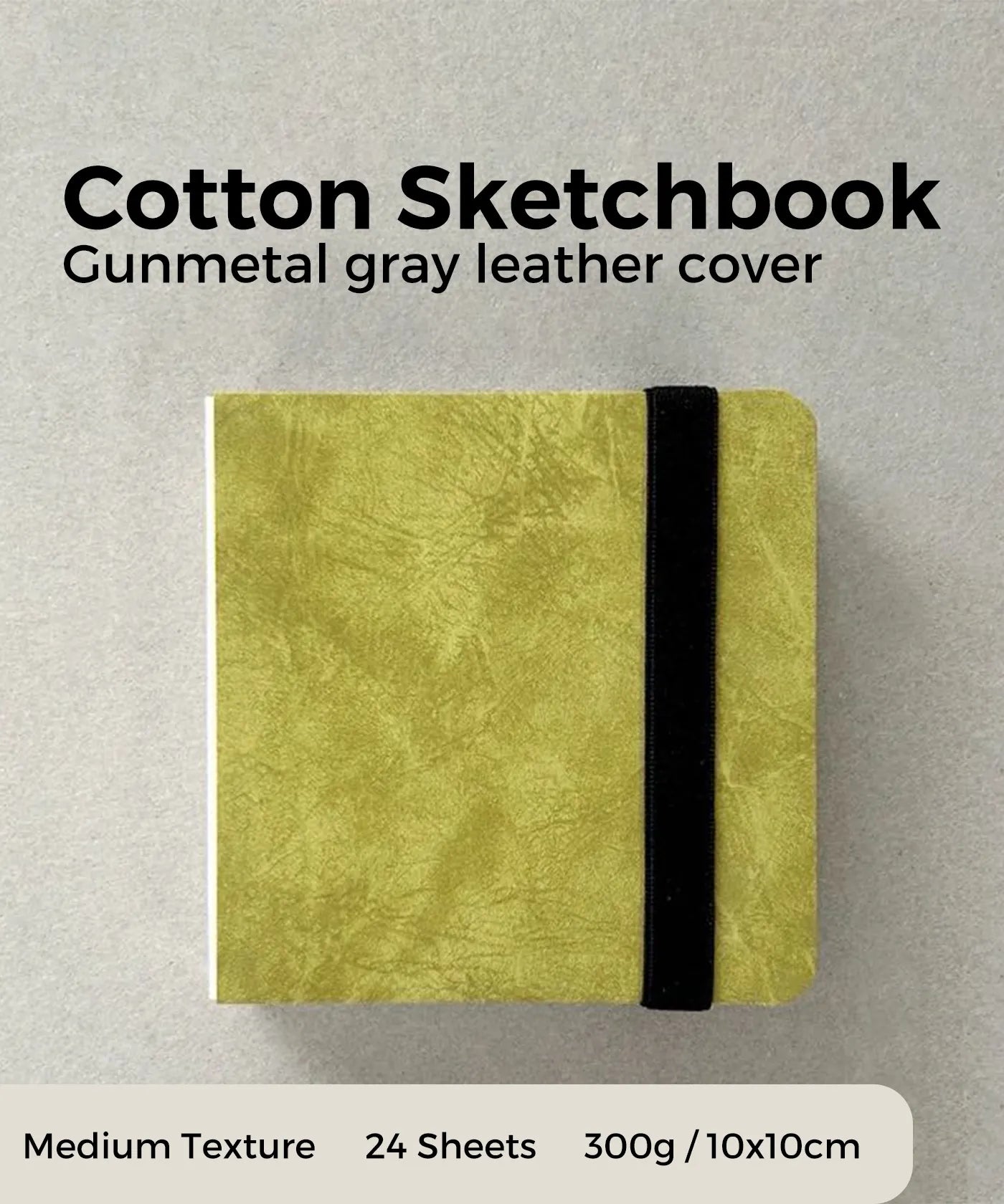 Leather Cover Watercolor Journal - 3.9x3.9in