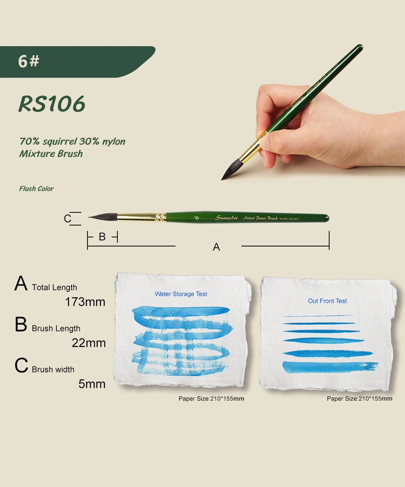Round Tip Watercolor Brush Pen