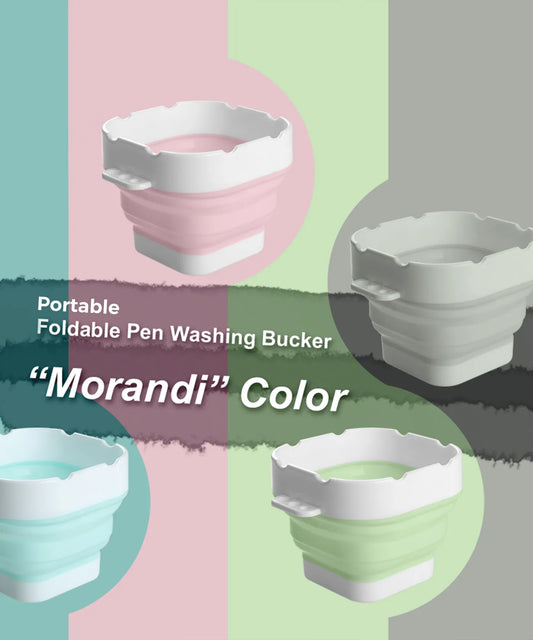 Morandi Color Foldable Pen Washing Bucker - Funto