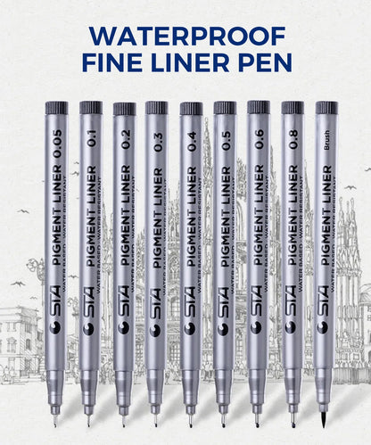 STA Waterproof Black Fineliners - Funto