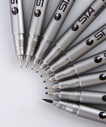 STA Waterproof Black Fineliners - Funto