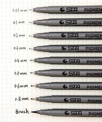 STA Waterproof Black Fineliners - Funto